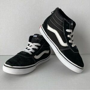 Vans Black and White Kids Sneakers